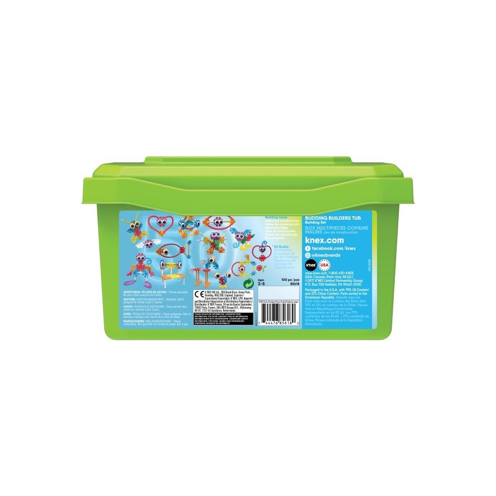 K'NEX KID - 100PC BUDDING BUILDERS TUB (2) ML